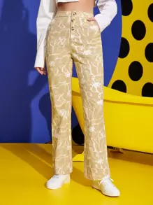 Bianca Quần nữ Túi Nút phía trước Đá hoa Giải trí - Nhiều màu - Xem 1