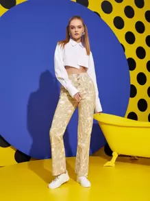 Bianca Quần nữ Túi Nút phía trước Đá hoa Giải trí - Nhiều màu - Xem 4