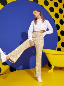 Bianca Quần nữ Túi Nút phía trước Đá hoa Giải trí - Nhiều màu - Xem 5