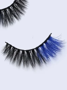 1 par de pestañas postizas, mezcla de colores, pestañas de Cosplay para extensión, coloridas, 3D, esponjosas, pestañas de visón, herramientas de maquillaje de belleza - Multicolor - Ver 4