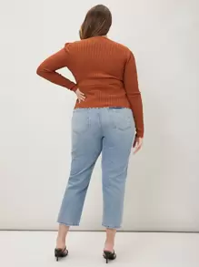 MOTF PREMIUM PLUS SCALLOP TRIM BELTED CARDIGAN - Rust Brown - View 9