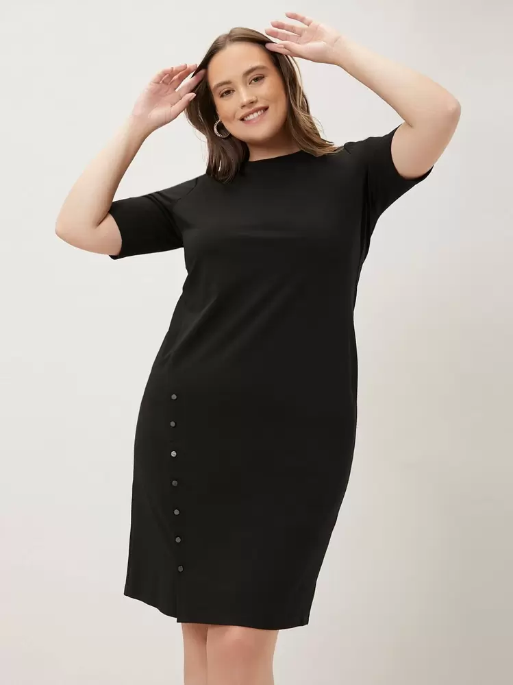 knee length dresses shein Plus Fitted Dress 6/26/2026