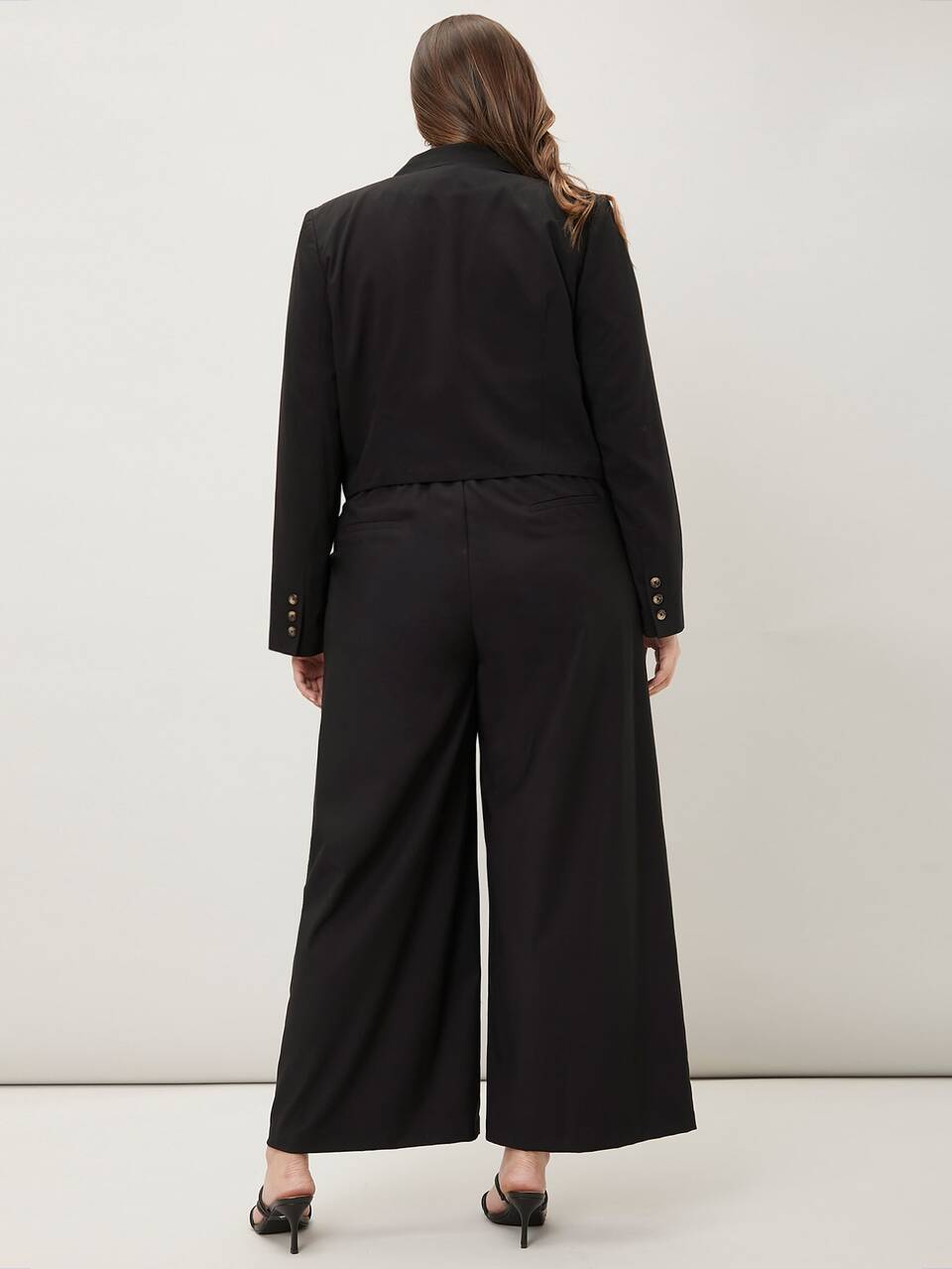 MOTF PLUS WOOLEN BOXY OPEN FRONT BLAZER