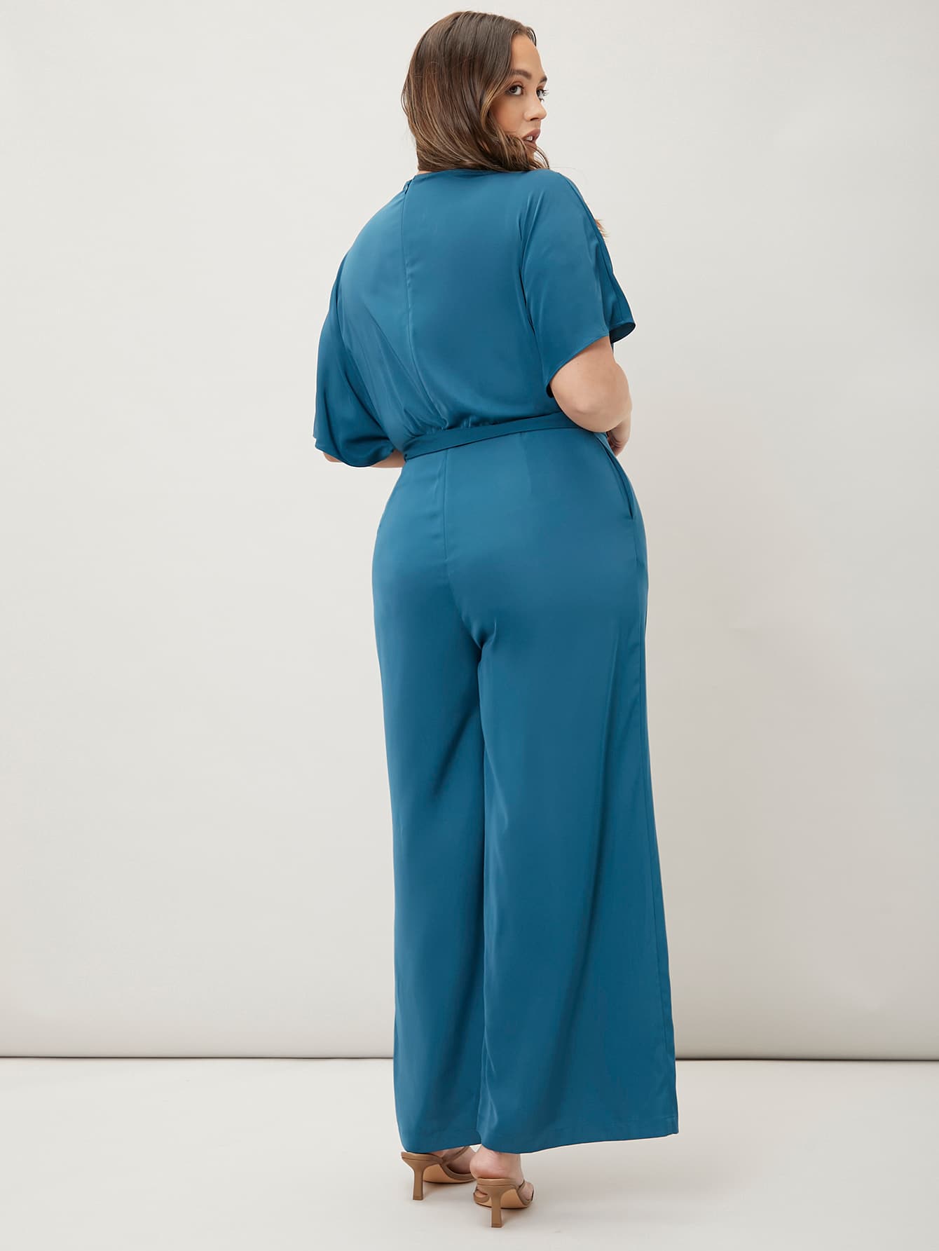 PLUS CULOTTES BELTED JUMPSUIT