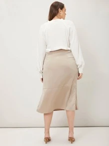 MOTF PREMIUM PLUS TIE-NECK RAGLAN SLEEVE TOP - White - View 2