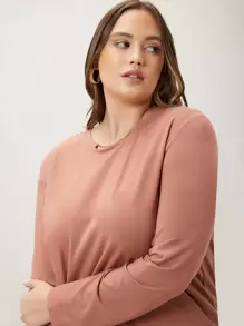 MOTF PREMIUM PLUS MODAL STRAIGHT T-SHIRT - Coral Pink - View 8