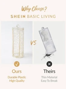 SHEIN BASIC SỐNG Công cụ tổ chức Pad mặt độc quyền-Quà tặng ngày lễ lấp lánh vàng - Vàng - Xem 5