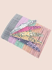 klimonla 豹纹美甲锉套装，亚克力美甲锉100/180目，混合粗细，专业美甲沙龙用品，符合人体工学的彩色边框设计，每种颜色各1支。（5支装） - 彩色 - 查看 4