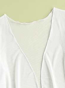 Girls Open Front Kimono - White - View 3