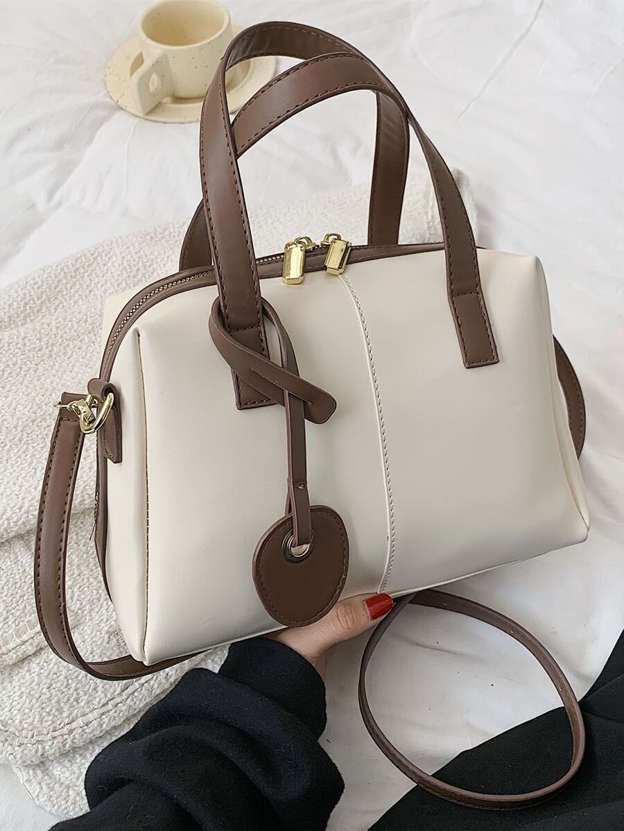 Túi đeo chéo Nữ Khối Màu - trắng - Xem 1