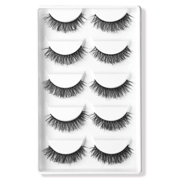 

5pairs Volumized False Eyelashes, Black