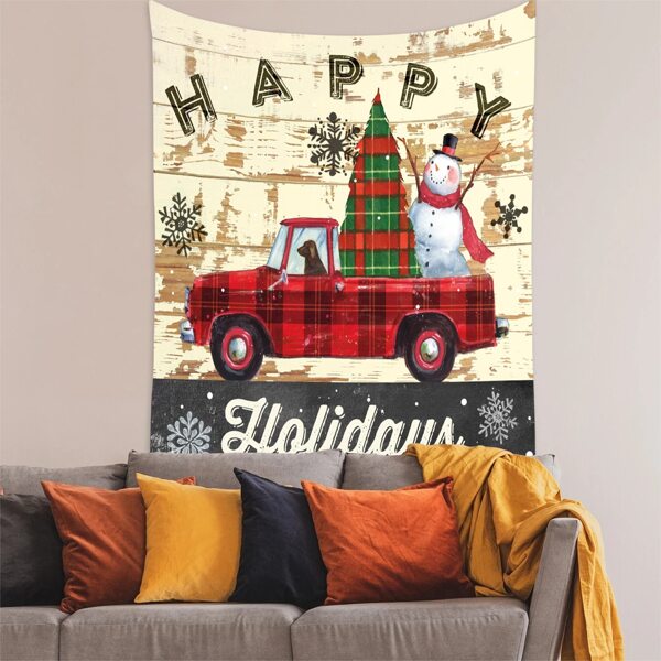

Christmas Car Print Tapestry, Multicolor