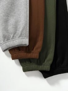 SHEIN Unity 4Pack Thermal Lined Joggers - Multicolor - View 5