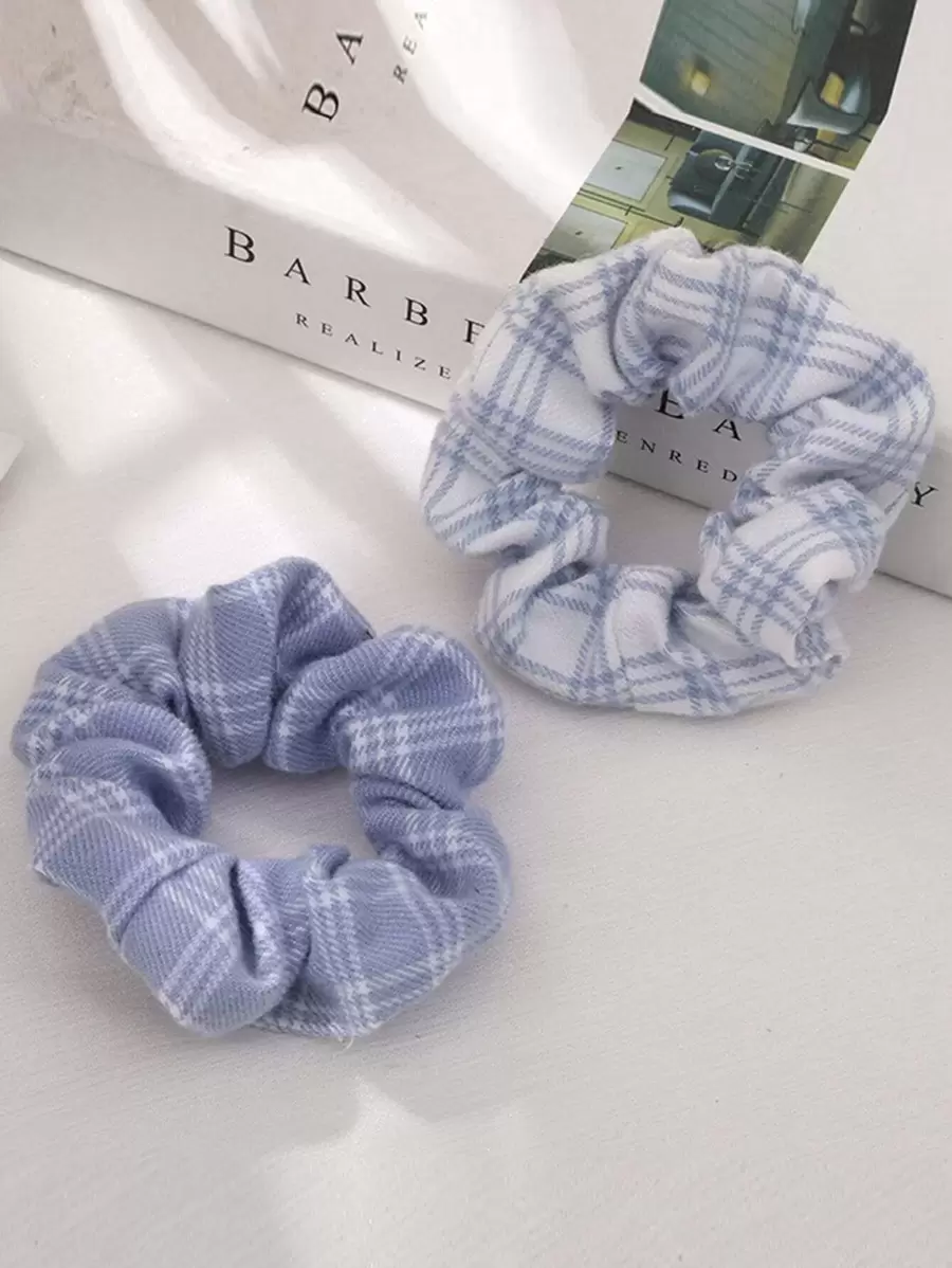 2 chiếc mô hình kẻ sọc Scrunchie - Nhiều màu - Xem 1