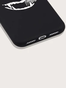 Divertida carcasa de teléfono gráfica con dibujos animados compatible con IPhone15/15Plus/15Pro/15Promax - Negro - Ver 3