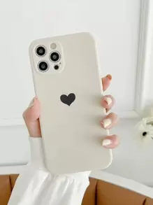 Heart Pattern Phone Case - White - View 1