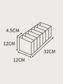 1pc Multi-grid Underwear Storage Box, 7 Grid Pink Socks Storage Box For Home - Pink - View 3