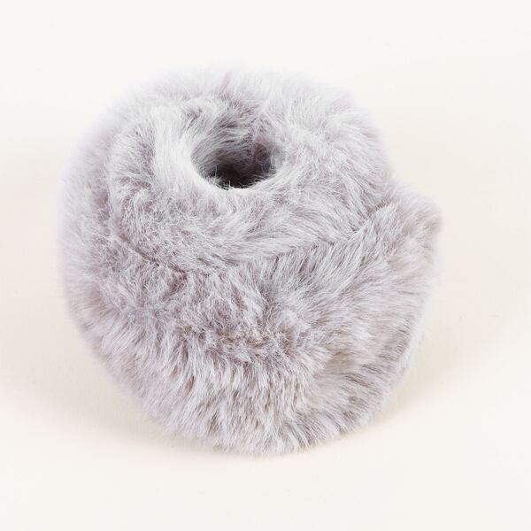 

Solid Fuzzy Hair Tie, Mauve purple
