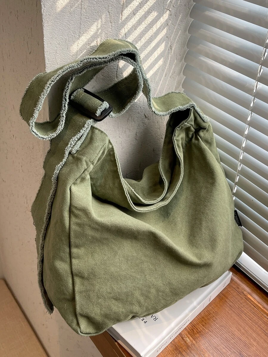 Nhẹ, Túi vải canvas dung tích lớn dành cho doanh nhân, Túi vải Hobo dung lượng lớn thông thường dành cho nữ, Túi đeo chéo di động kiểu cổ điển dành cho các cô gái tuổi teen Nữ sinh viên đại học, tân binh & nhân viên cổ trắng Hoàn hảo cho văn phòng, đại học, công việc, kinh doanh, đi làm, ngoài trời, du lịch, Đi chơi, Túi đeo vai đi học - màu xanh lá - Xem 1