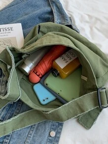 Nhẹ, Túi vải canvas dung tích lớn dành cho doanh nhân, Túi vải Hobo dung lượng lớn thông thường dành cho nữ, Túi đeo chéo di động kiểu cổ điển dành cho các cô gái tuổi teen Nữ sinh viên đại học, tân binh & nhân viên cổ trắng Hoàn hảo cho văn phòng, đại học, công việc, kinh doanh, đi làm, ngoài trời, du lịch, Đi chơi, Túi đeo vai đi học - màu xanh lá - Xem 8