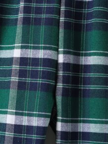 女孩格紋印花彈性腰帶長褲 - 彩色 - 查看 4