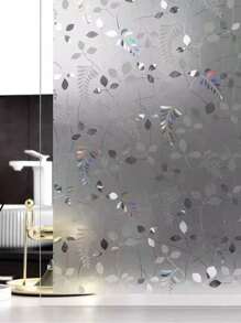 Leaf Pattern Window Privacy Film - Clear - View 1