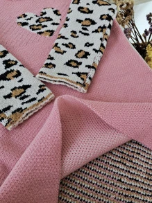 Váy len cho bé gái Nghề thêu Tim Báo Dễ thương - Nhiều màu - Xem 5