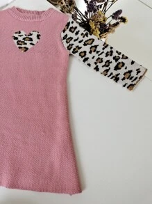 Váy len cho bé gái Nghề thêu Tim Báo Dễ thương - Nhiều màu - Xem 7