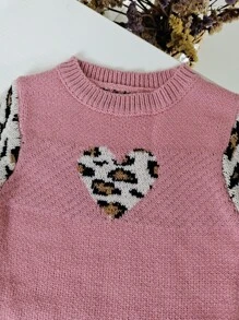 Váy len cho bé gái Nghề thêu Tim Báo Dễ thương - Nhiều màu - Xem 8