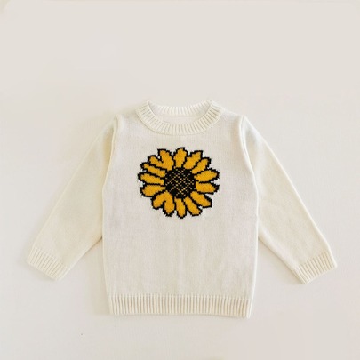 Toddler Girls Floral Pattern Jumper