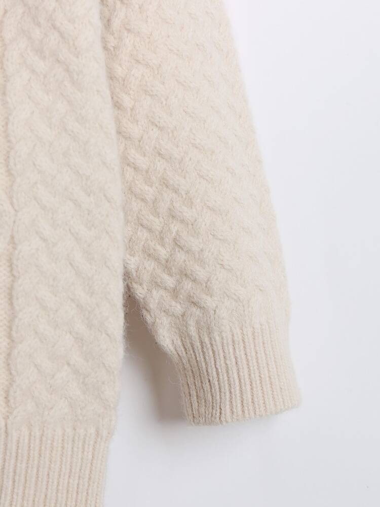 Toddler Boys Argyle Knit Drop Shoulder Jumper - Beige - View 4