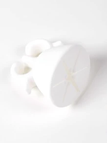 BASIC LIVING 1pc Nail Polish Holder Ring,Nail Supplies,Nail Tools,Nail Art Tools,Back To School,Nails,Nail Tools For Press On Nails,Manicure Pedicure Tools - White - View 2