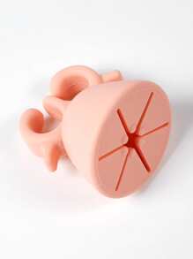 BASIC LIVING 1pc Nail Polish Holder Ring,Nail Supplies,Nail Tools,Nail Art Tools,Back To School,Nails,Nail Tools For Press On Nails,Manicure Pedicure Tools - Pink - View 2