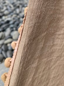 SHEIN Pom-pom Detail Cover Up Pants - Mocha Brown - View 3