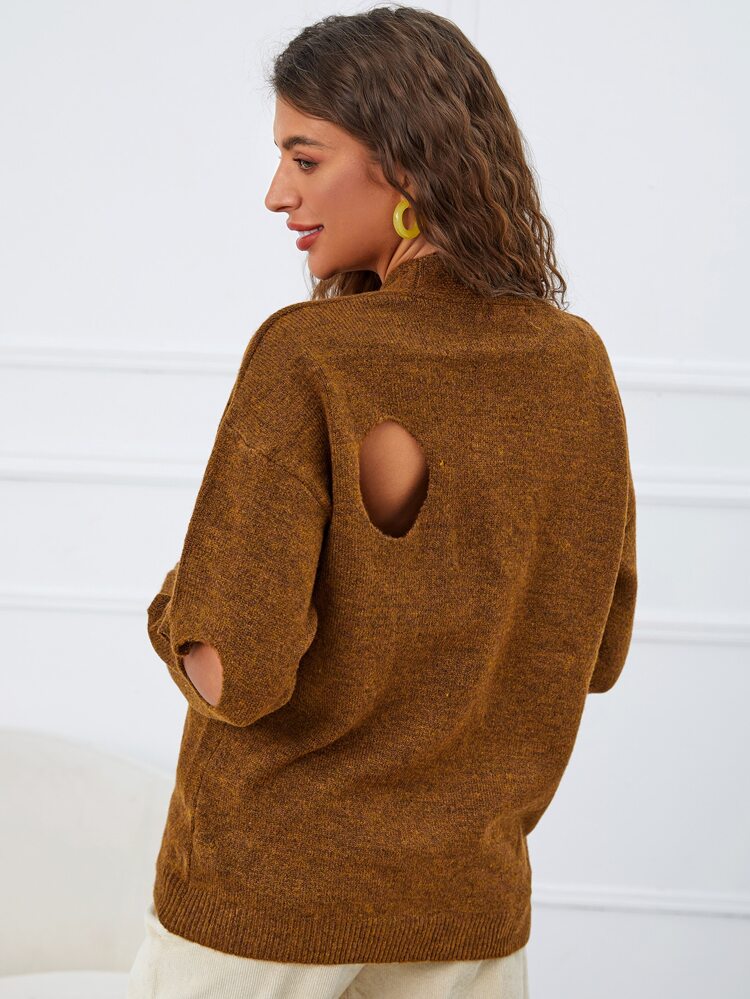 Cut Out Detail Double Pocket Cardigan