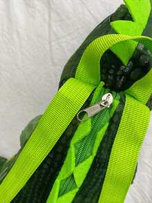 Niños 3d Mochila con dinosaurio de dibujos animados con diseño - Verde - Ver 8