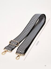 Phụ kiện túi In chữ V - Đen và trắng - Xem 3