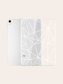 幾何樣式透明適用於iPad殼套 - 白色 - 查看 1