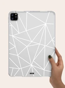 幾何樣式透明適用於iPad殼套 - 白色 - 查看 2