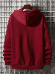 Manfinity Men Colorblock Kangaroo Pocket Drawstring Hoodie
