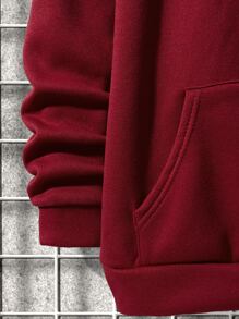 Manfinity Men Colorblock Kangaroo Pocket Drawstring Hoodie