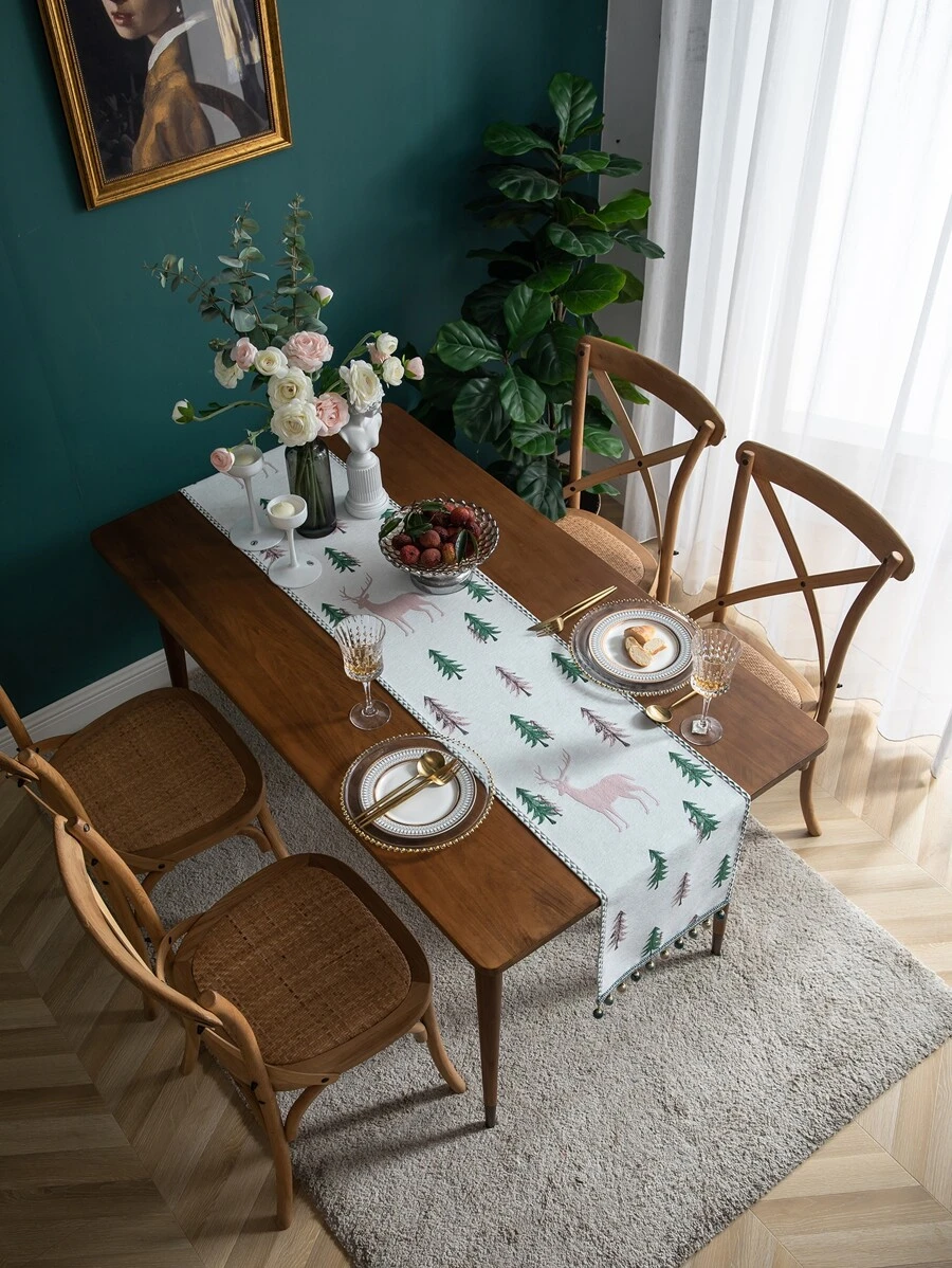 Người chạy bàn mô hình cây thông Noel - Nhiều màu - Xem 1