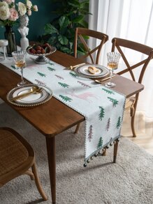 Người chạy bàn mô hình cây thông Noel - Nhiều màu - Xem 4