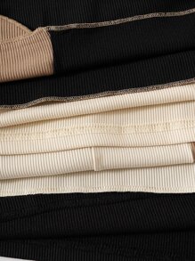 3入組條紋針織頂針背心上衣和1入組掛脖上衣 - 彩色 - 查看 6