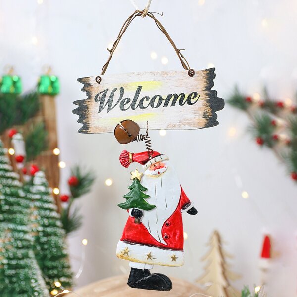 

1pc Christmas Santa Claus Wall Hanging, Multicolor