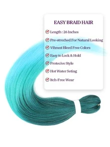 Kéo dài Bím tóc Tóc 26 Inch Chuyên nghiệp Mềm mại Yaki Bím tóc Tóc Đối với Xoắn Bím tóc Nước nóng Sợi tổng hợp Móc sự thêu Nối tóc - Nhiều màu - Xem 4