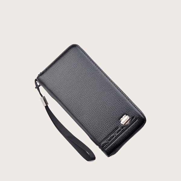 

Men Minimalist Long Wallet, Black