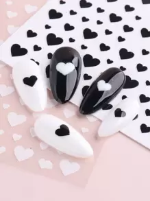 FULL BEAUTY 2張愛心圖案美甲貼紙，美甲貼紙DIY