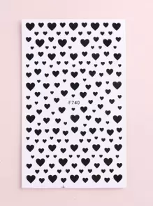 FULL BEAUTY 2張愛心圖案美甲貼紙，美甲貼紙DIY
