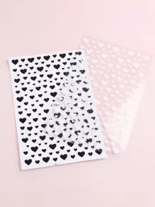 FULL BEAUTY 2張愛心圖案美甲貼紙，美甲貼紙DIY